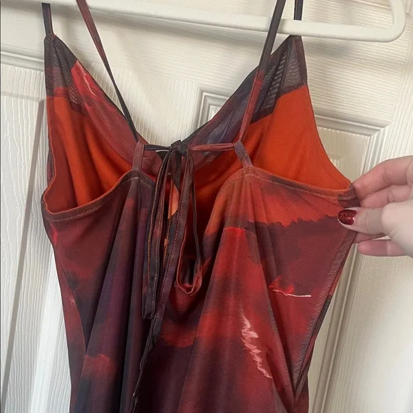 Fiery sunset mesh dress 🔥 - never worn - Picture 6 of 9